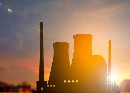 Nuclear Plant Sunset
