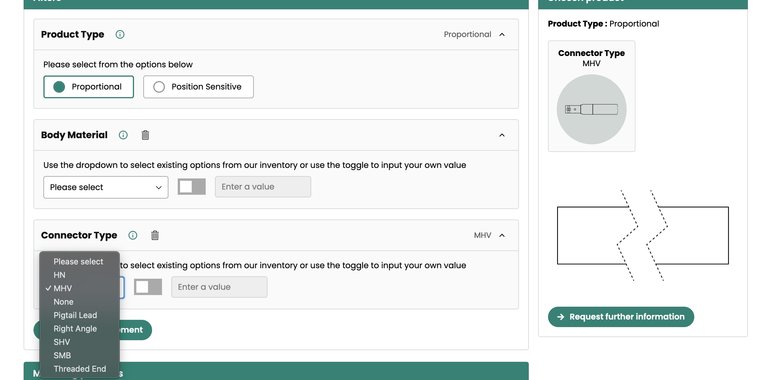 Helium-3 Product Configurator Screenshot